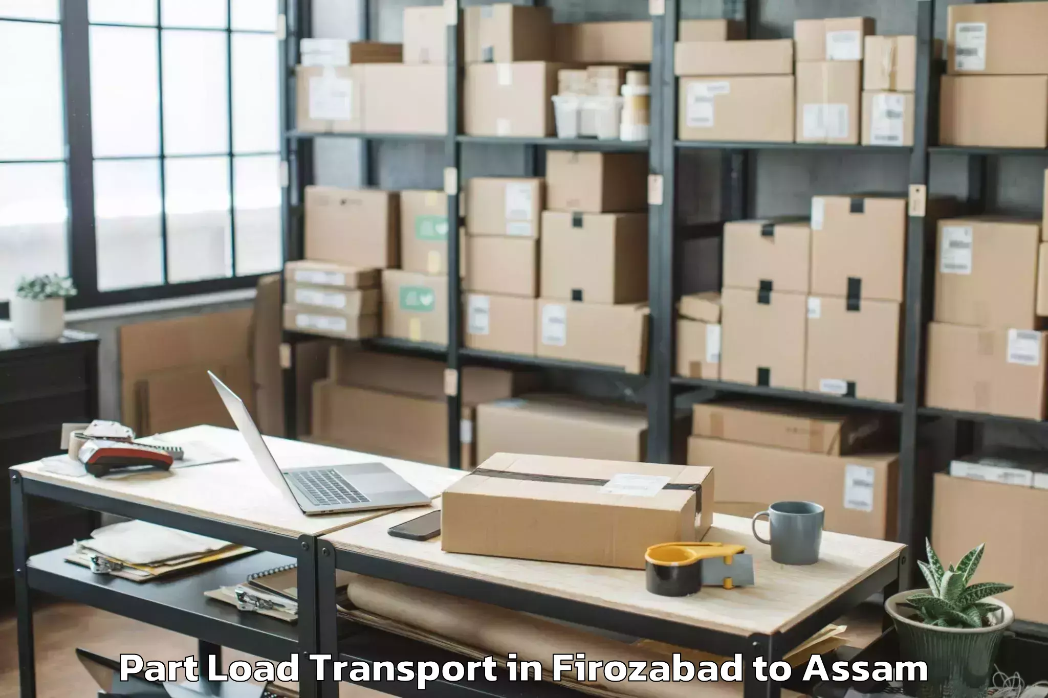 Book Firozabad to Tezpur Part Load Transport